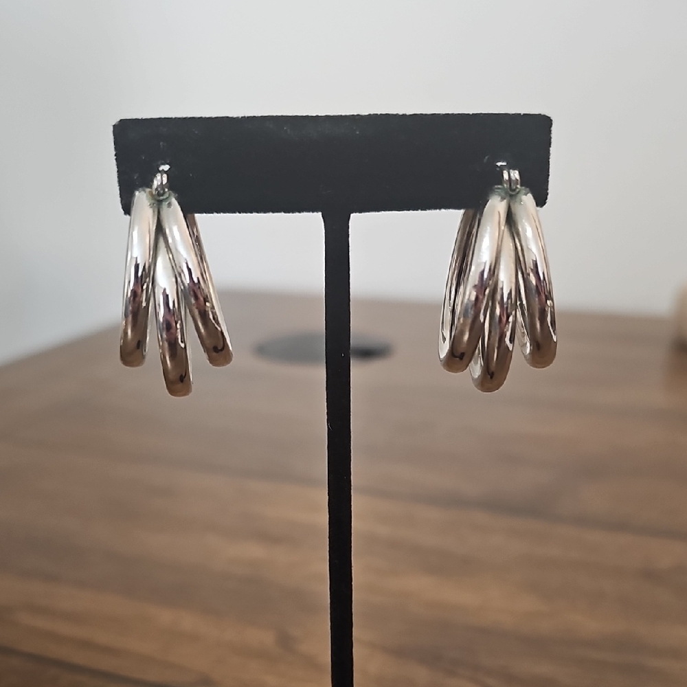 Elegant Silver Hoop Earrings From Asos